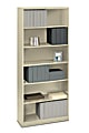 HON® Brigade® 6 Shelf Transitional Modular Shelving Bookcase, 81-1/8"H x 34-1/2"W x 12-5/8"D, Putty