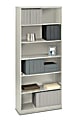 HON® Brigade® Steel Modular Shelving Bookcase, 6 Shelves (4 Adjustable), 81-1/8"H x 34-1/2"W x 12-5/8"D, Light Gray 1 thumbnail image