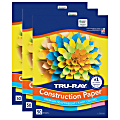 Tru-Ray® Construction Paper, 12" x 18", Assorted Hot Colors, 50 Sheets Per Pack, Set Of 3 Packs