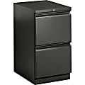 HON® Brigade® 15"W Lateral 2-Drawer Mobile Pedestal Cabinet, Charcoal
