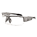 Ergodyne Skullerz® Safety Glasses, Dagr, Anti-Fog, Matte Gray Frame, Clear Lens