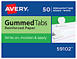 Avery® Gummed Index Tabs, Round, White Paper, Box Of 50 1 thumbnail image
