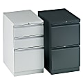 HON® Brigade® 15"W x 19-7/8"D Lateral 2-Drawer Mobile "R" Pull Pedestal File Cabinet, Black 1 thumbnail image