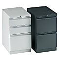 HON® Efficiencies™ 22-7/8"D Vertical 3-Drawer Mobile Pedestal File Cabinet, Light Gray