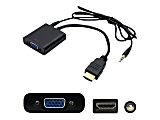 AddOn HDMI 1.3 Male to VGA Female Black Adapter Which Includes 3.5mm Audio and Micro USB Ports  - HDMI2VGAA 1 thumbnail image