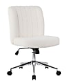 Boss Office Products Boucle Fabric Mid-Back Task Chair, Cream