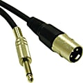 C2G 50ft Pro-Audio XLR Male to 1/4in Male Cable - XLR Male - Phono Male - 50ft - Black