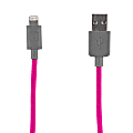 iHome® Lightning Charge & Sync Cable For Apple® iPhone®, 5', Pink