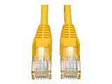 Eaton Tripp Lite Series Cat5e 350 MHz Snagless Molded (UTP) Ethernet Cable (RJ45 M/M), PoE - Yellow, 1 ft. (0.31 m) - Patch cable - RJ-45 (M) to RJ-45 (M) - 1 ft - UTP - CAT 5e - molded, snagless, stranded - yellow