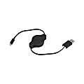 iHome 2.4A Car And Wall Charger With Retractable Lightning Cable, Black 1 thumbnail image