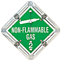 Flip-Style Placards, Blank/Flammable Gas 2/Non-Flammable 2/Oxygen 2