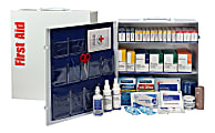 First Aid Only 3-Shelf First Aid Station With Medications, White, 676 Pieces