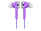 IQ Sound Digital Stereo Earphones - Stereo - Wired - Earbud - Binaural - In-ear - 4 ft Cable - Purple 1 thumbnail image