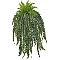 Nearly Natural Boston Fern 58" Artificial Hanging Plant, Green