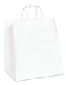 Partners Brand Paper Shopping Bags, 13"W x 6"D x 15 3/4"H, White, Case Of 250