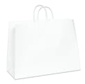 Partners Brand Paper Shopping Bags, 16"W x 6"D x 12"H, White, Case Of 250