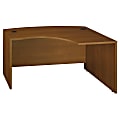 Bush Business Furniture Components L Bow Desk Right Handed, 60"W x 43"D, Warm Oak, Standard Delivery