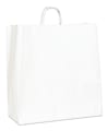 Partners Brand Paper Shopping Bags, 18"W x 7"D x 18 3/4"H, White, Case Of 200