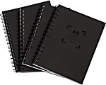 Livescribe A5 Notebooks, 5-7/8” x 8-1/4”, 1 Subject, College Ruled, 80 Sheets, Black, Set Of 4 Notebooks 1 thumbnail image