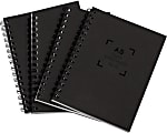 Livescribe A5 Notebooks, 5-7/8” x 8-1/4”, 1 Subject, College Ruled, 80 Sheets, Black, Set Of 4 Notebooks 1 thumbnail image