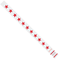 Tyvek® Wristbands, Stars, 3/4" x 10", Red/White, Case Of 500