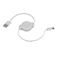 iHome 2.4A Car And Wall Charger With Retractable Micro-USB Cable, White 1 thumbnail image