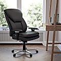Flash Furniture HERCULES Series 24-7 Intensive Use Big & Tall Ergonomic LeatherSoft High-Back Office Chair With Lumbar Knob And Headrest, Black