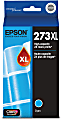 Epson® 273XL Claria® Premium High-Yield Cyan Ink Cartridge, T273XL220-S