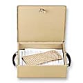 Insulated Metal Jumbo Security Chest With Lock, 4"H x 13 1/8"W x 10 7/8"D, Sand 1 thumbnail image