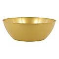 Amscan 10-Quart Plastic Bowls, 5" x 14-1/2", Gold, Set Of 3 Bowls