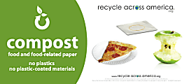Recycle Across America Compost Standardized Labels, COMP-0409, 4" x 9", Green 1 thumbnail image