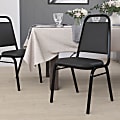 Flash Furniture HERCULES Series Trapezoidal-Back Stacking Banquet Chair With Thick Seat, Black 1 thumbnail image
