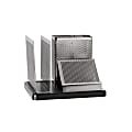 Rolodex® Distinctions™ Punched Metal And Wood Desk Organizer, Black/Pewter 1 thumbnail image