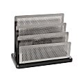 Rolodex® Distinctions™ Punched Metal And Wood Sorter, Black/Pewter