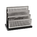Rolodex® Distinctions™ Punched Metal And Wood Sorter, Black/Pewter 1 thumbnail image