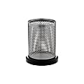 Rolodex® Distinctions™ Punched Metal And Wood Pencil Holder, Black/Pewter 1 thumbnail image