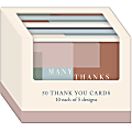 Lady Jayne Thank You Boxed Card Assortment, Geo Multiplier, 4-1/4" x 5-1/2", Pack Of 50 Cards