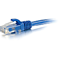 C2G 35ft Cat6a Snagless Unshielded (UTP) Network Patch Cable - Blue - Category 6a for Network Device - RJ-45 Male - RJ-45 Male - 10GBase-T - 35ft - Blue
