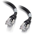 C2G-25ft Cat6a Snagless Shielded (STP) Network Patch Cable - Black - Category 6a for Network Device - RJ-45 Male - RJ-45 Male - Shielded - 10GBase-T - 25ft - Black