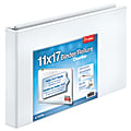 Cardinal® Slant-D® Ring Tabloid ClearVue™ 3-Ring Binder, 1 1/2" D-Rings, 64% Recycled, White 1 thumbnail image
