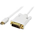 StarTech.com 6 ft Mini DisplayPort to DVI Active Adapter Converter Cable - mDP to DVI 1920x1200 - White 1 thumbnail image