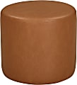 Lifestyle Solutions Gareth Faux Leather Ottoman, 17”H x 19”W x 19”D, Camel