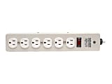 Tripp Lite Waber Surge Protector Strip 6 outlet 6' Cord 2100 Joules - Surge protector - 15 A - AC 120 V - 1.8 kW - output connectors: 6 - gray