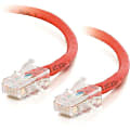 C2G-3ft Cat5e Non-Booted Crossover Unshielded (UTP) Network Patch Cable - Red - Category 5e for Network Device - RJ-45 Male - RJ-45 Male - Crossover - 3ft - Red