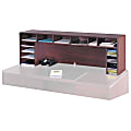 Safco® 80% Recycled High-Clearance Desktop Organizer, 18"H x 57 1/2"W x 12"D, Mahogany