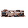 Safco® 80% Recycled Low-Profile Desktop Organizer, 12"H x 57 1/2"W x 12"D, Medium Oak 1 thumbnail image