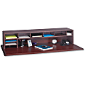 Safco® 80% Recycled Low-Profile Desktop Organizer, 12"H x 57 1/2"W x 12"D, Mahogany