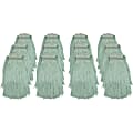Genuine Joe Blended Yarn Mophead - #20 - Durable, Cut Ends, Narrow Headband - Yarn - Green - 12 / Carton 1 thumbnail image