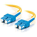 C2G 2m SC-SC 9/125 Duplex Single Mode OS2 Fiber Cable - Plenum CMP-Rated - Yellow - 6ft - Patch cable - SC single-mode (M) to SC single-mode (M) - 2 m - fiber optic - duplex - 9 / 125 micron - OS2 - plenum - yellow