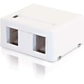 C2G Premise Plus - Surface mount box - wall mountable - white - 2 ports 1 thumbnail image